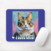Tapis De Souris J'Aime Les Chats ! (Avec souris)