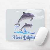 Tapis De Souris J'aime les dauphins (Avec souris)