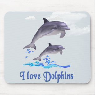 Tapis De Souris J'aime les dauphins