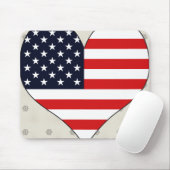 Tapis De Souris J'aime les Etats-Unis (Avec souris)