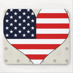 Tapis De Souris J'aime les Etats-Unis