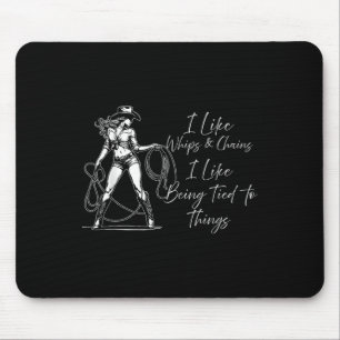 Tapis De Souris J'aime les fouets et les chaînes J'aime être attac
