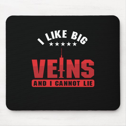 Tapis De Souris J'Aime Les Grosses Veines Phlebotomie Phlebotomist (Devant)