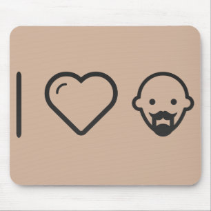 Tapis De Souris J'aime les hommes chauves