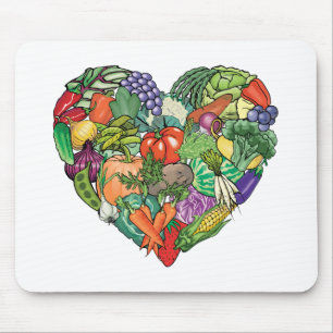 Tapis De Souris J'aime les Légumes