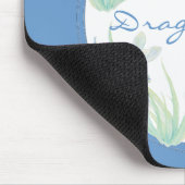 Tapis De Souris J'aime les libellules en bleu et vert (Coin)