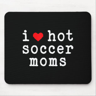 Tapis De Souris J'aime les mamans de football chaudes drôle d'amou