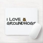 Tapis De Souris J'aime les marmottes (Avec souris)