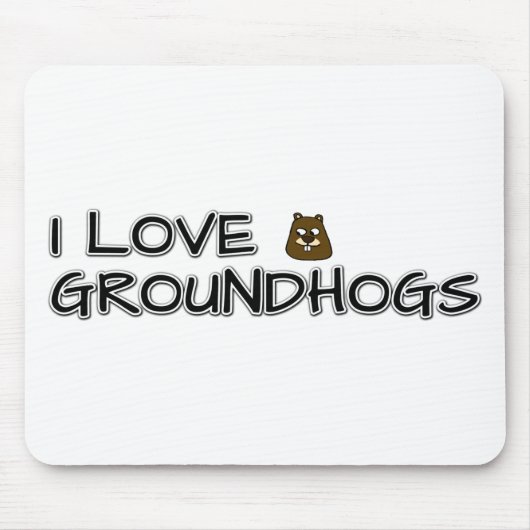 Tapis De Souris J'aime les marmottes (Devant)