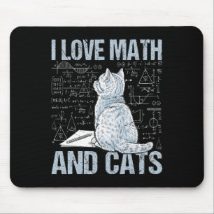 Tapis De Souris J'aime les maths et les chats Prof de science Étud