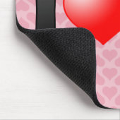 Tapis De Souris J'aime les perroquets à tête noire (Coin)