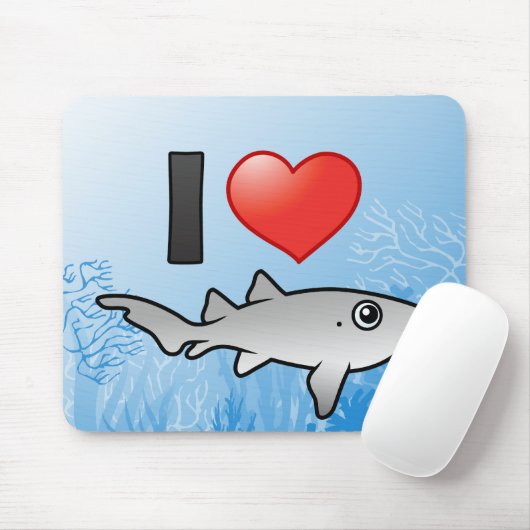Tapis De Souris J'aime les requins infirmières (Avec souris)
