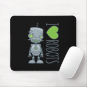 Tapis De Souris J'aime les robots (Avec souris)