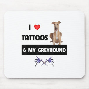 Tapis De Souris J'Aime Les Tatouages Et Mon Tatouage De Chien De C