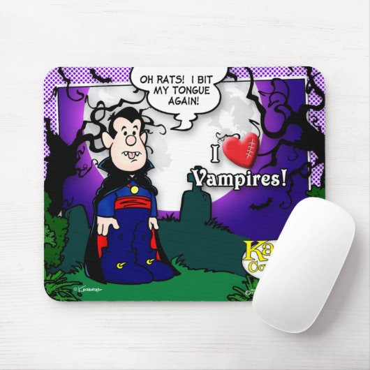 Tapis De Souris J'aime les vampires (Avec souris)