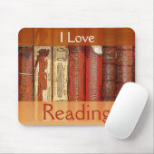Tapis De Souris J'aime lire Mousepad (Avec souris)