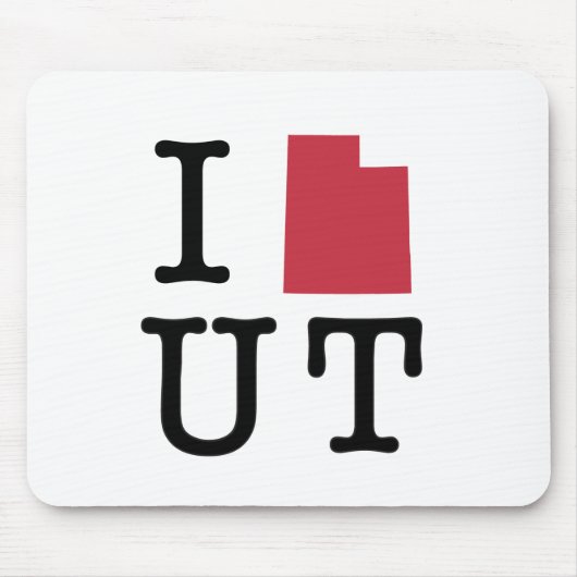 Tapis De Souris J'aime l'Utah (Devant)