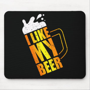 Tapis De Souris J'Aime Ma Bière. Beer Mug Drôle Facile Costume Lon