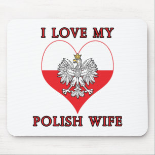 Tapis De Souris J'Aime Ma Femme Polonaise