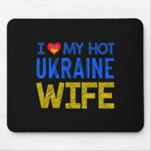 Tapis De Souris J'aime ma femme ukrainienne chaude