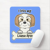 Tapis De Souris J'aime ma Lhasa Apso (Avec souris)