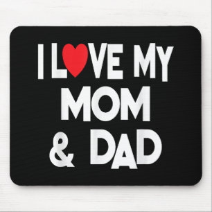 Tapis De Souris J'aime ma maman et papa - Célébrer la famille Mère