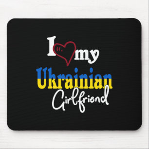 Tapis De Souris J'aime ma petite amie ukrainienne Conception artis