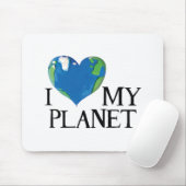 Tapis De Souris J'aime ma planète mousepad (Avec souris)