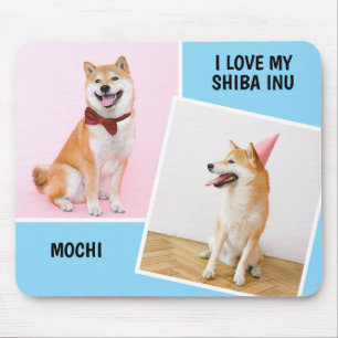 Tapis De Souris J'Aime Ma Shiba Inu Deux Photo