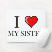 Tapis De Souris J'aime ma soeur (Avec souris)