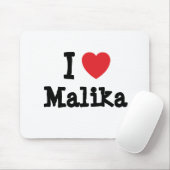 Tapis De Souris J'aime Malika coeur T-shirt (Avec souris)