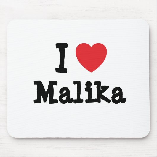 Tapis De Souris J'aime Malika coeur T-shirt (Devant)