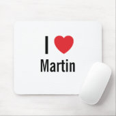 Tapis De Souris J'aime Martin (Avec souris)