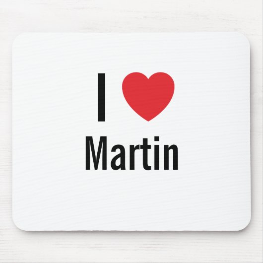 Tapis De Souris J'aime Martin (Devant)