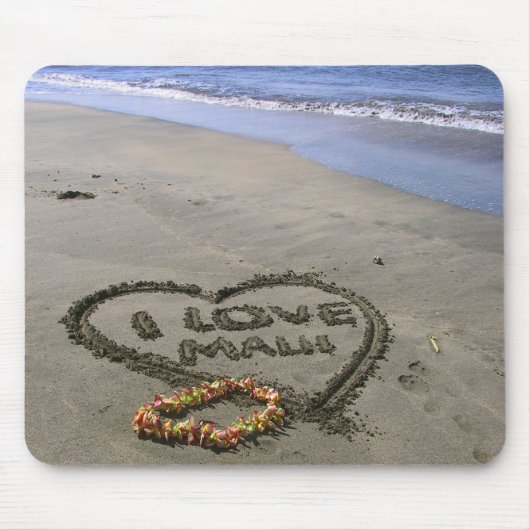 Tapis De Souris J'aime Maui (Devant)