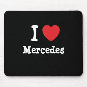Tapis De Souris J'aime Mercedes coeur T-shirt