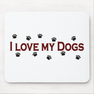 Tapis De Souris J'aime mes chiens