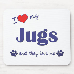 Tapis De Souris J'aime mes cruches (les chiens multiples)