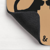 Tapis De Souris J'Aime Mes Deux Chiens Beagle Élevant Mousepad (Coin)
