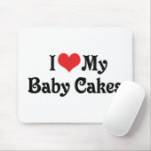 Tapis De Souris J'aime mes gâteaux de bébé (Avec souris)