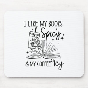 Tapis De Souris J'Aime Mes Livres Épicé Et Mon Café Icy Halloween