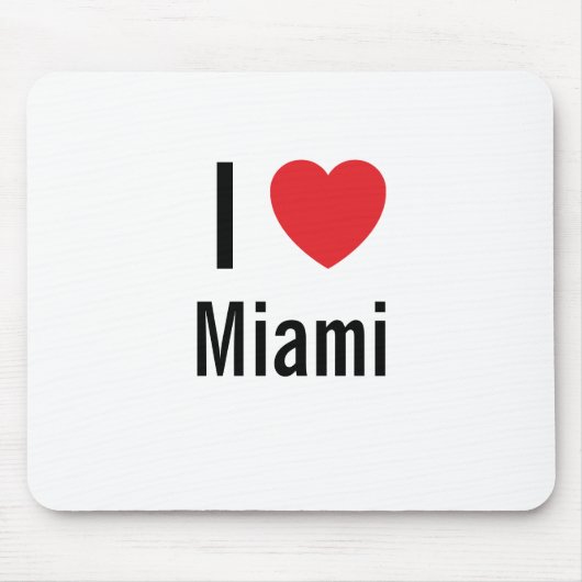 Tapis De Souris J'aime Miami (Devant)