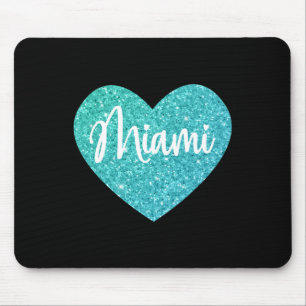 Tapis De Souris J'aime Miami Floride Cœur 