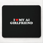 Tapis De Souris J'Aime Mon Ai Fille Ami Drôle Graphique (Devant)