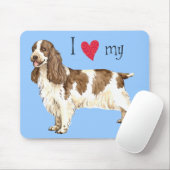 Tapis De Souris J'aime mon anglais Cocker Spaniel (Avec souris)