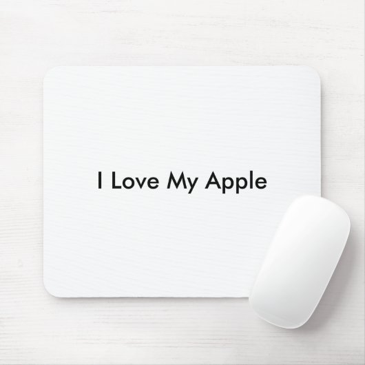 Tapis De Souris J'aime mon Apple - Mousepad (Avec souris)