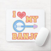 Tapis De Souris J'aime mon banjo (Avec souris)