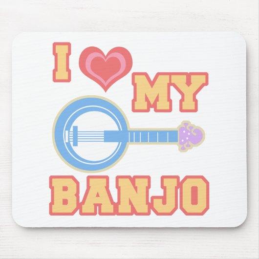 Tapis De Souris J'aime mon banjo (Devant)