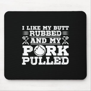 Tapis De Souris J'Aime Mon Beurre Rubbed Funny Grill Bbq Viande Fu