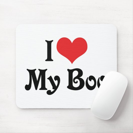 Tapis De Souris J'Aime Mon Boo (Avec souris)